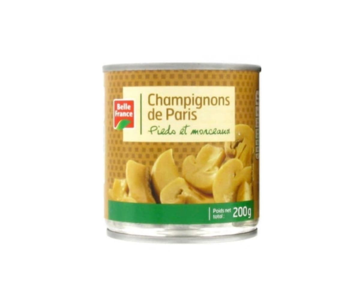 Champignons de Paris, pieds et morceaux, Belle France, 200g
