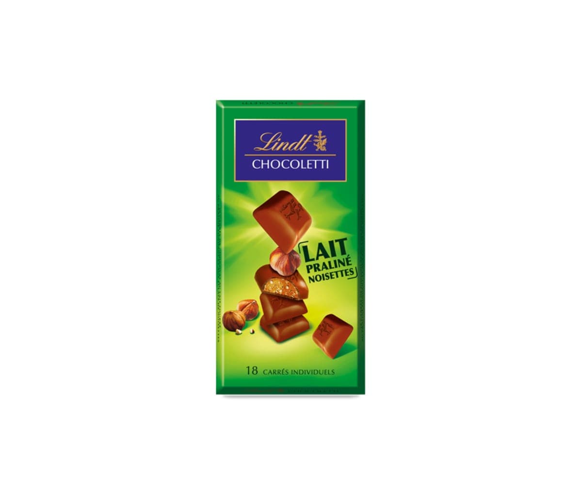 Chocolat, au lait praliné noisettes, Lindt, 100g