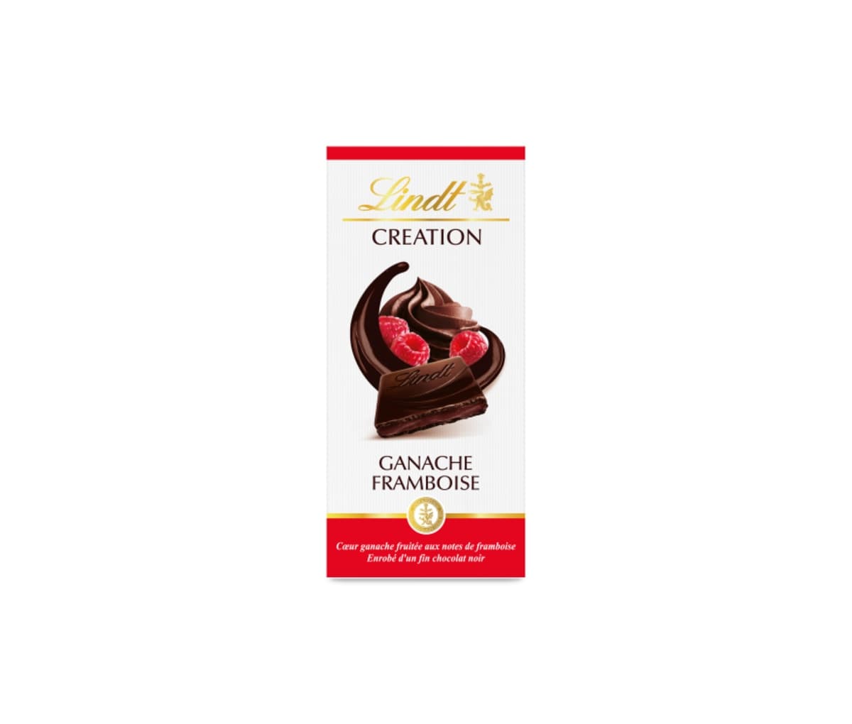 Lindt, Chocolat, ganache framboise, création, 150g