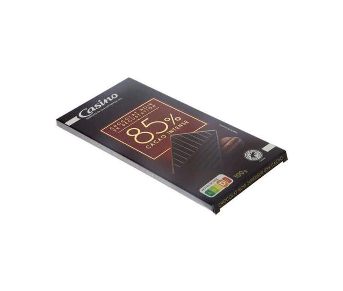 Chocolat noir de dégustation, 85% cacao intense, Casinon, 100g