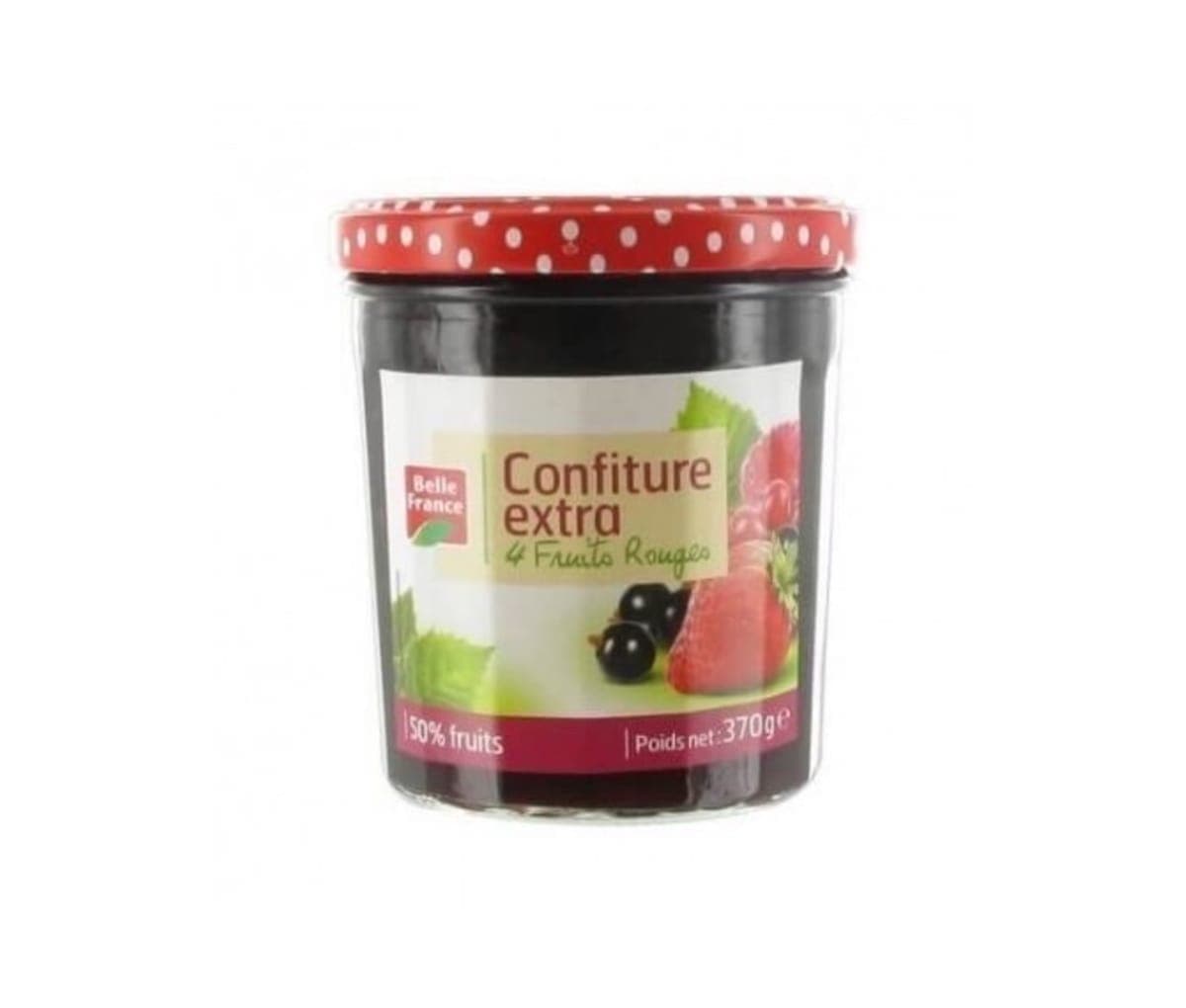 Confiture extra, 4 fruits rouge, Belle France 370g