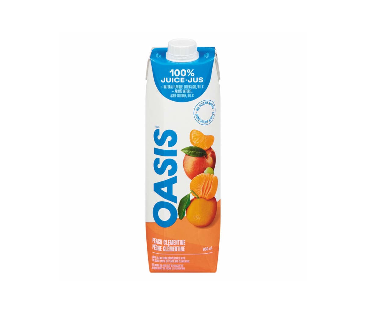 Jus, Pêche Clémentine, Oasis, 960ml