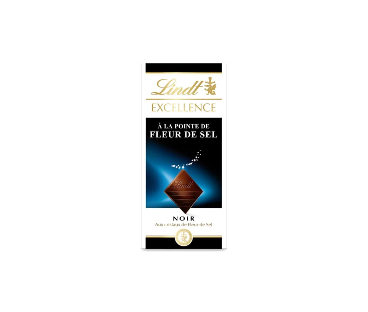 Lindt, Chocolat excellence, à la pointe de fleur sel, 100g