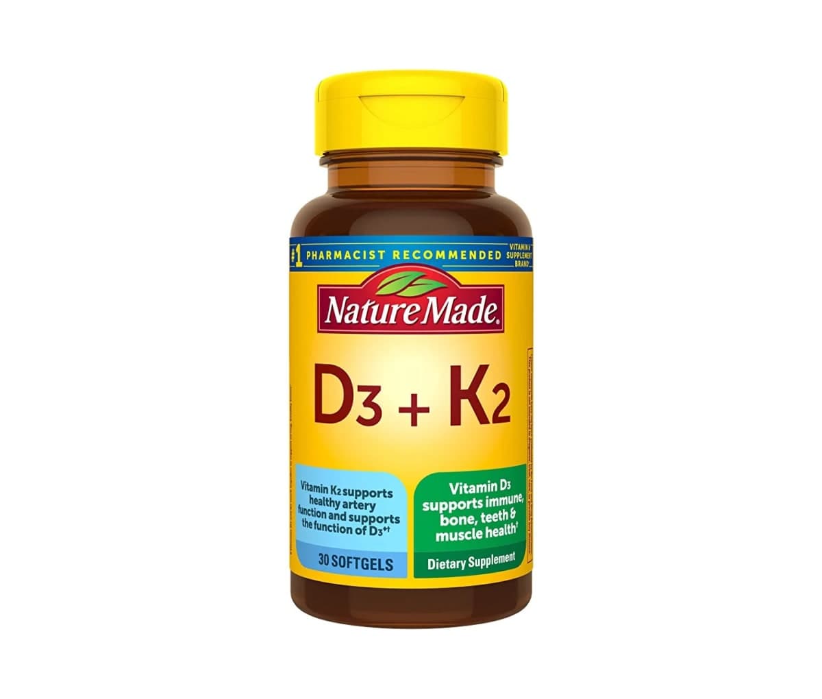 NatureMade, Vitamine D3 K2, os, dents, muscles, 30 jours
