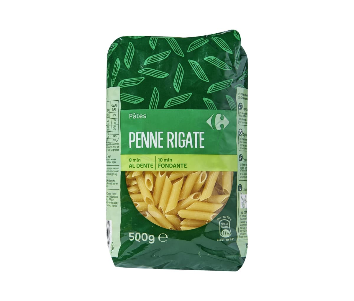 Pâtes Penne Rigate, Carrefour, 500g