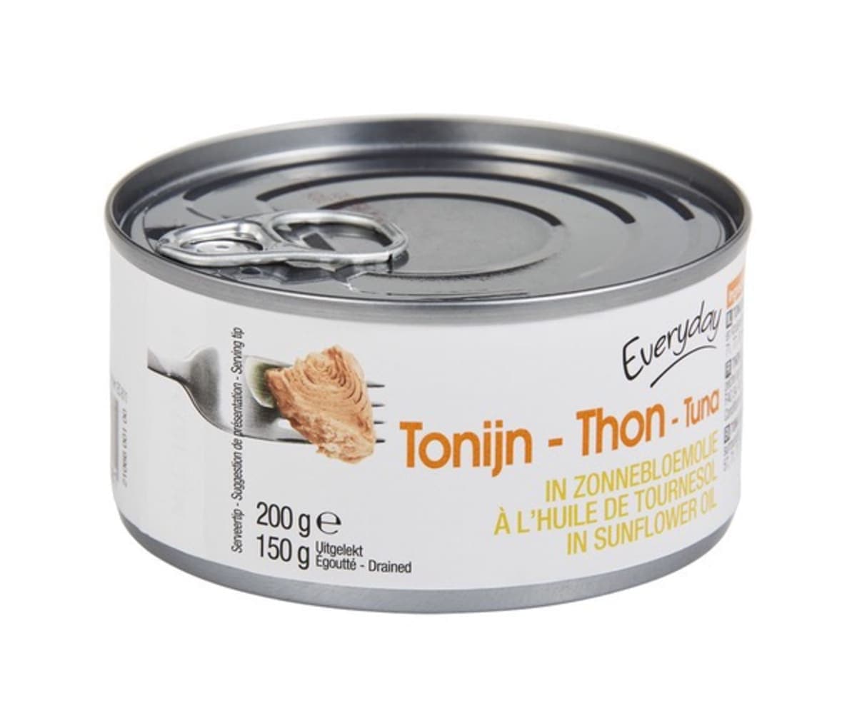 Thon, à l’huile de tournesol, Everyday, 200g