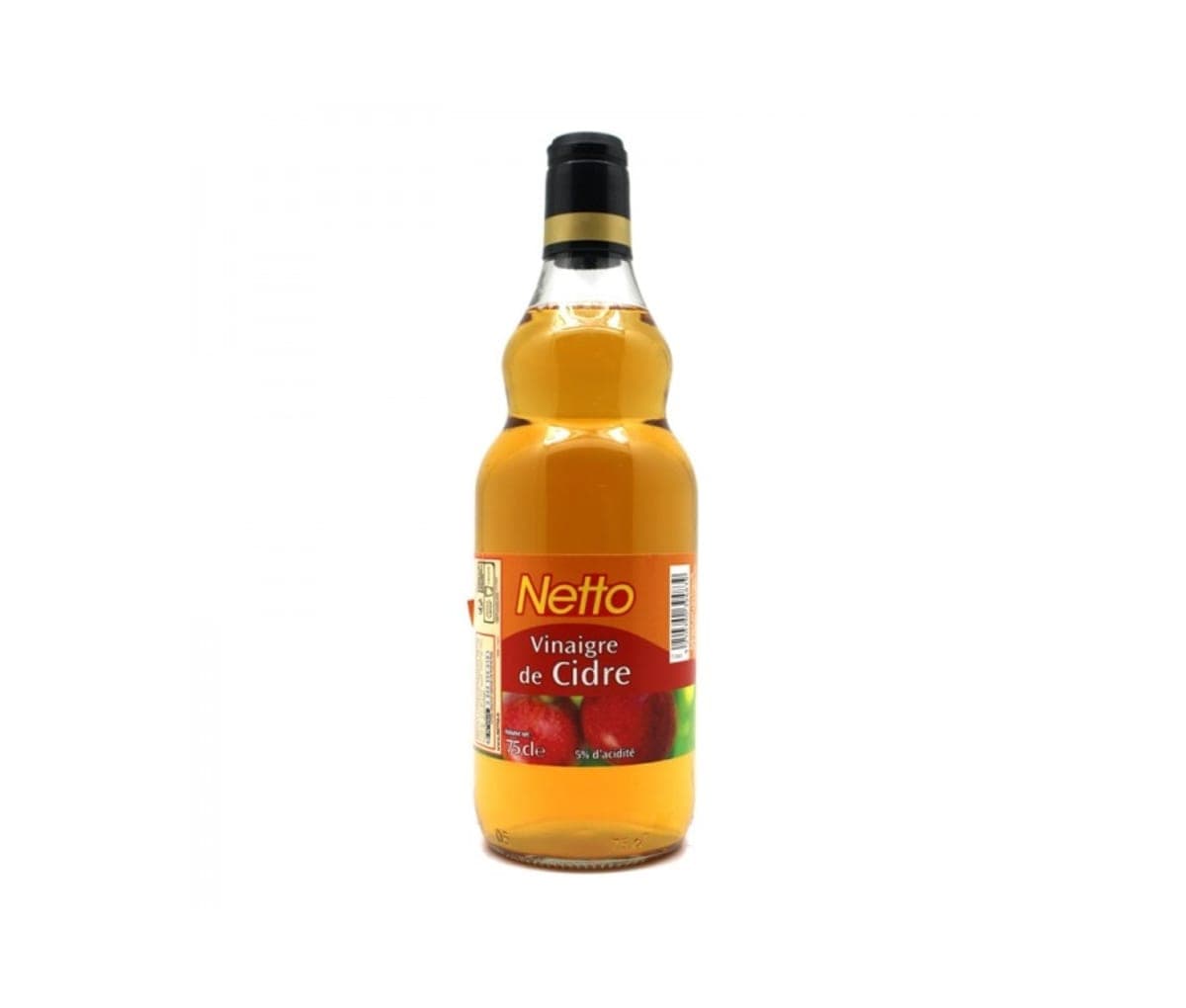 Vinaigre de cidre, 5% d’acidité, Netto, 75cl