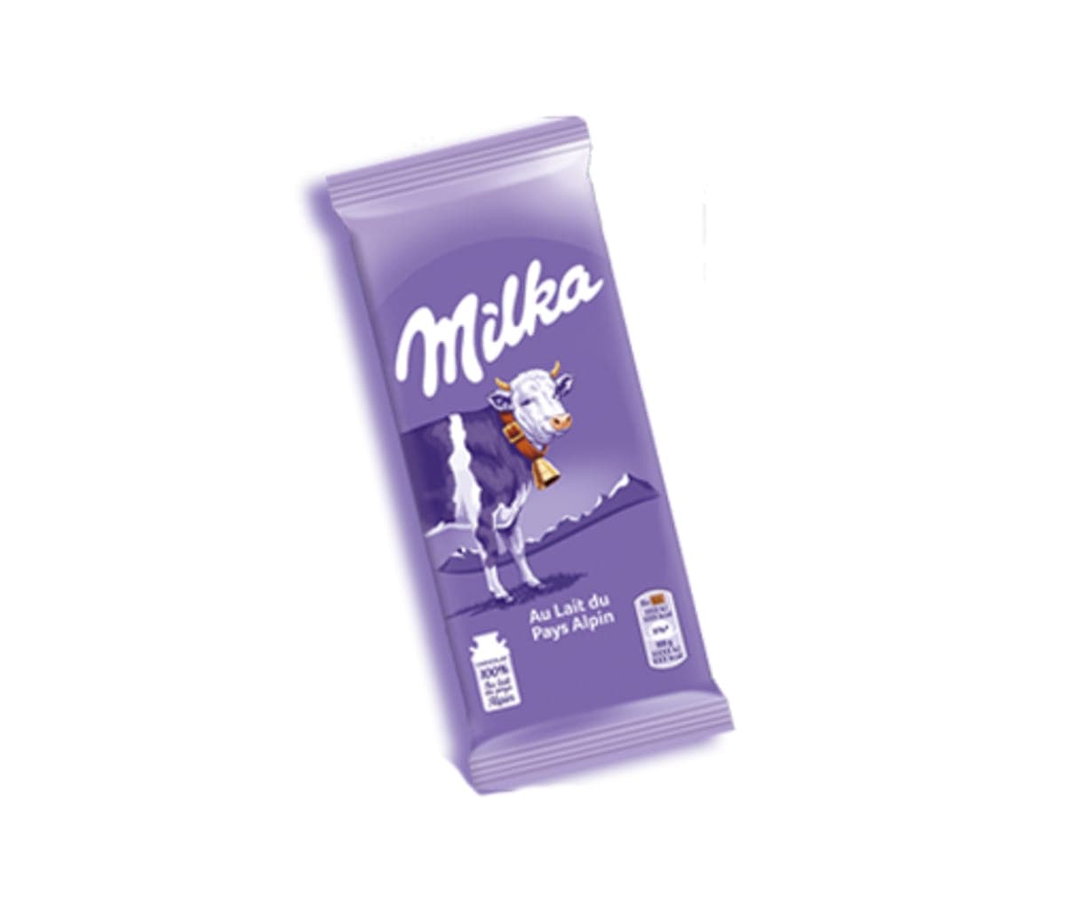 Milka, Chocolat au lait du pays Alpin, 100g