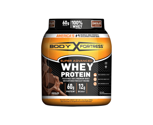 Protéine de lactosérum en poudre, Super Advanced, Body Fortress, 18 portions, chocolat