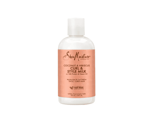 Shea Moisture, Curl and Style Milk for Thick Curly Hair Coconut and Hibiscus, 237 ml