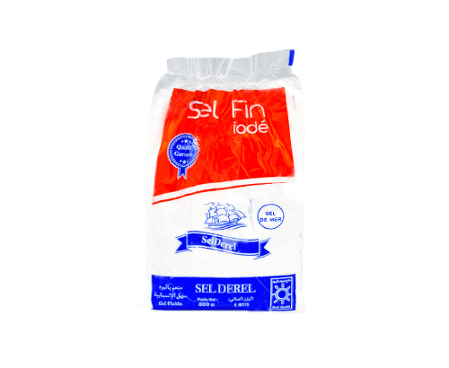 Sel, fin iodé, Selderel, 800g
