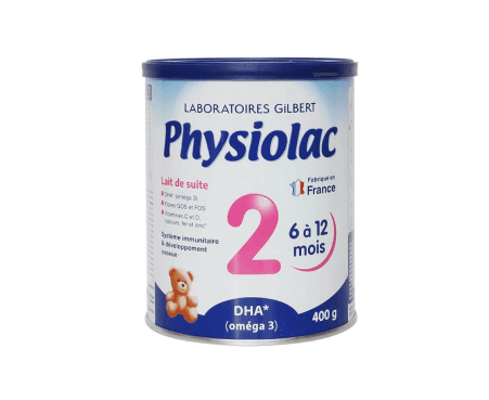 Lait de suite, 6-12mois, Physiolac 2, 400g