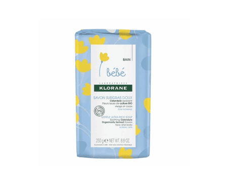 Klorane, Savon surgras doux pour bébé, 250g
