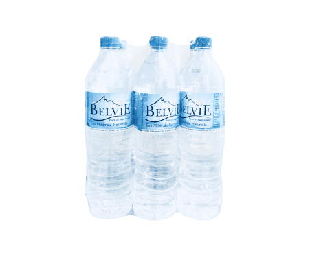Belvie 1.5L, eau minérale, pack de 6 bouteilles